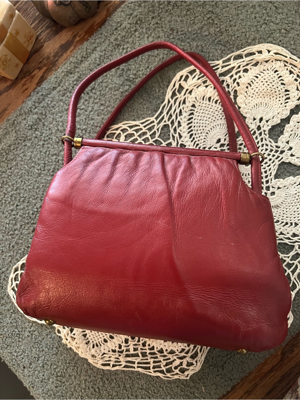 Vintage 1950 - 60’s Butter Soft Leather Handbag American Leather Company
